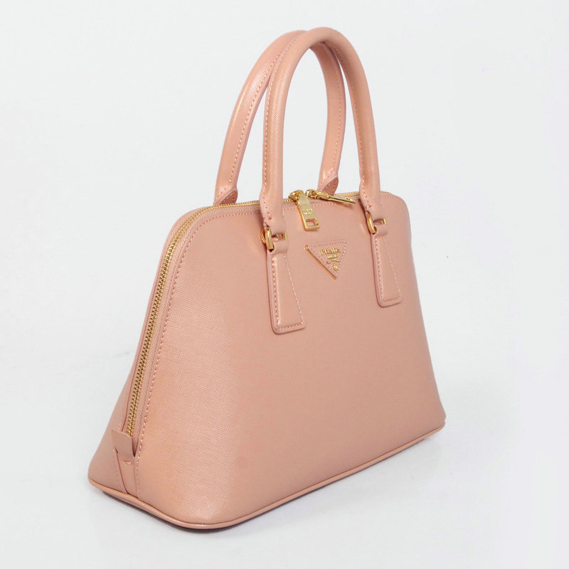 2014 Prada Shiny Saffiano Leather Top Handle Bag BL0837 apricot